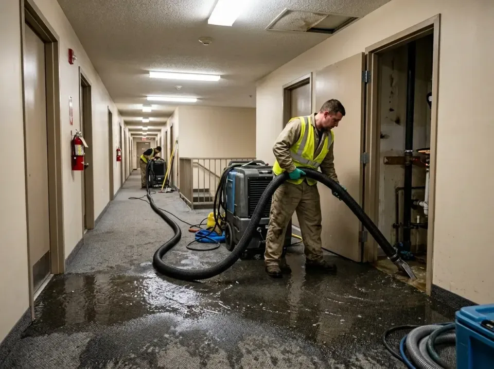 multi-unit-apartment-hallway-f-005 — frequently asked questions, Emergency Burst Pipe Water Extraction & Removal in Whitmore…